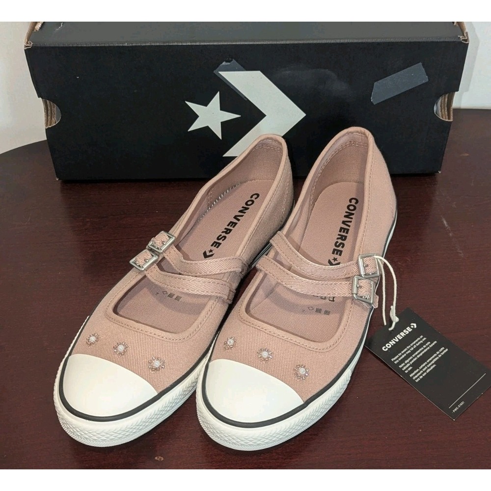 Coquette Balletcore Mary Jane Sneakers Blush Pink Converse Dainty Womens 10 NWOB